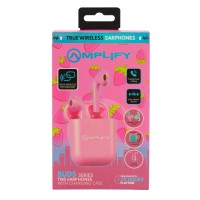Amplify Buds Series True Wireless Earphones with Silicone Accessories - Pink/Blue - AM-1119-PKBL