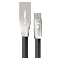 Rocka Sync series Micro USB cable 1meter - black - RK-20001-BK