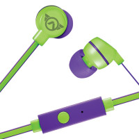 Amplify Sport Quick series earbuds with mic - Green/Purple - AMS-1003-GNPR